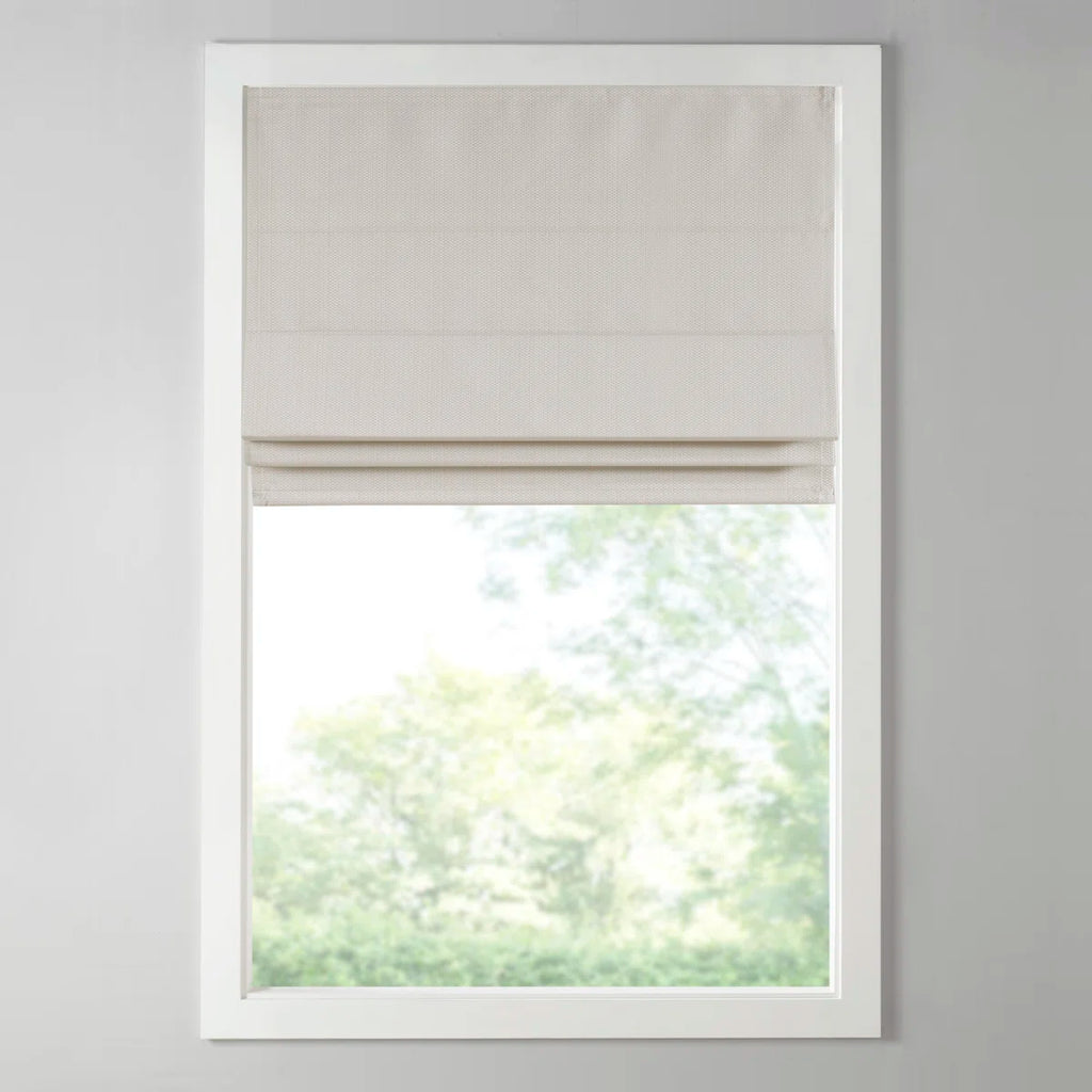 Galen Basketweave Cordless Room Darkening Single Roman Shade