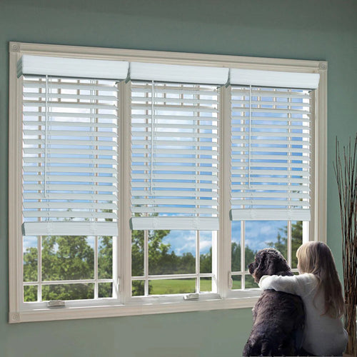 2 inch Room Darkening, Cordless Faux Wood Horizontal/Venetian Blind