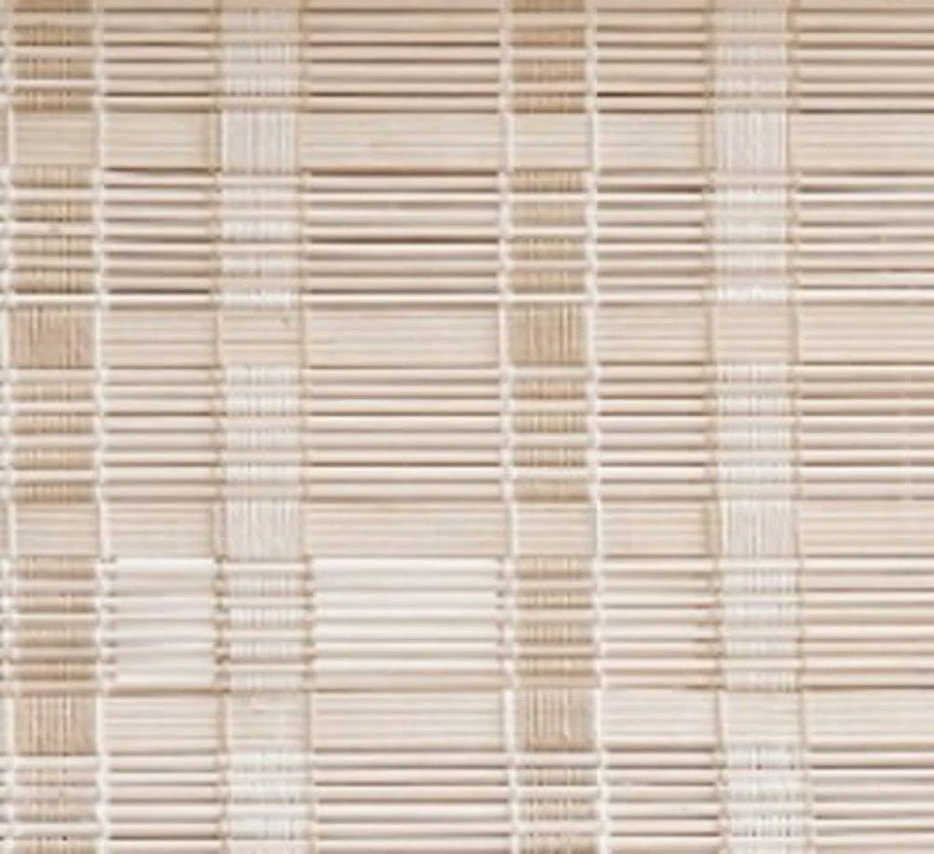 ARLO BLINDS Whitewash Sheer Bamboo Roman Shades
