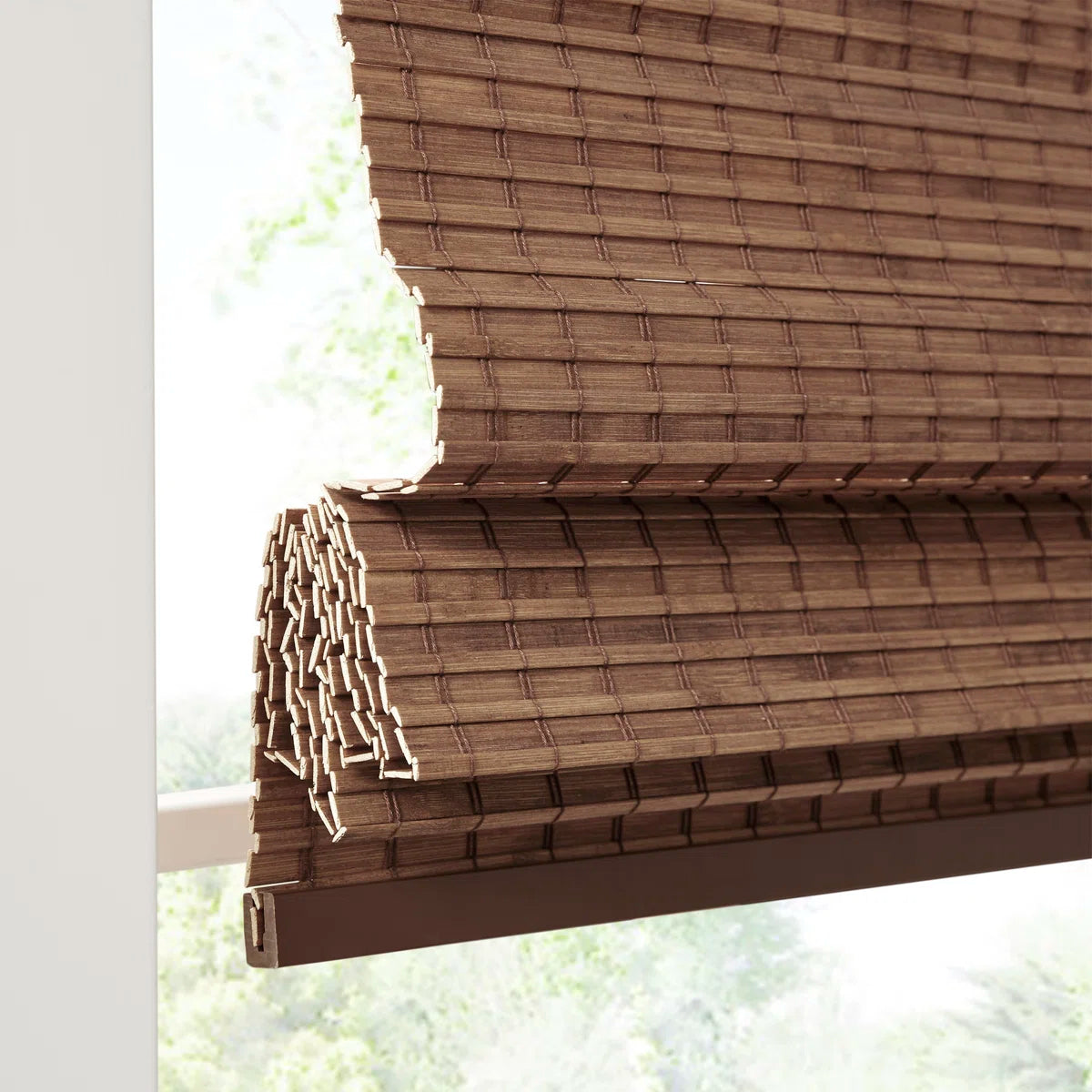 Eastfield Semi - Sheer Bamboo Light Filtering Single Roman Shade 64"L