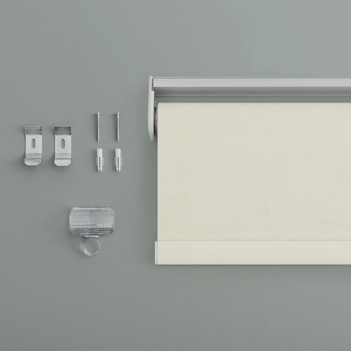 Sun Zero Langley Textured 100% Blackout Cordless Roller Shade