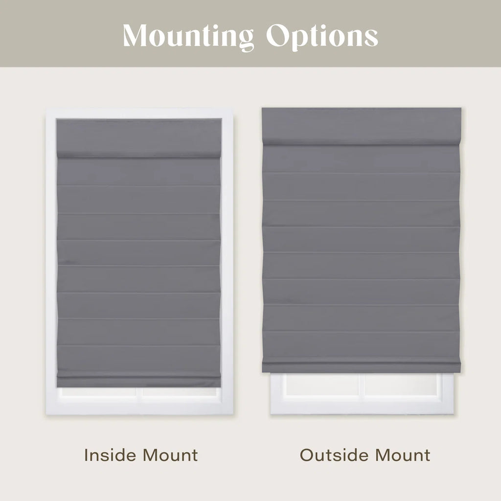 Coursey Cordless Blackout 100% Cotton Roman Shade with Cellular Shade Backing